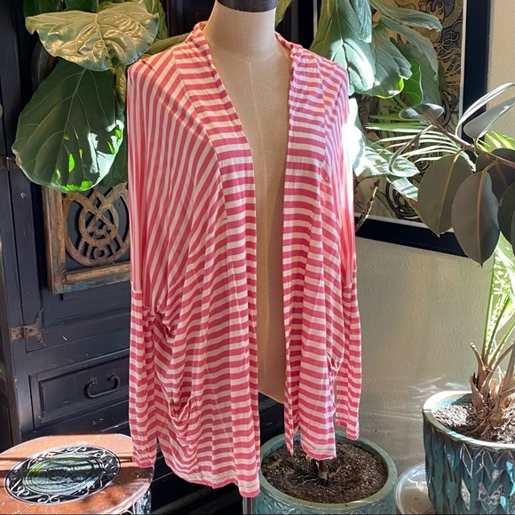 Pete & Greta by Johnny Was soft open front oversized dolman t-shirt cardigan - Picture 12 of 13